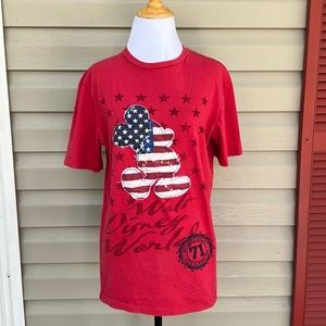 Disney Parks womens red stars teeshirt